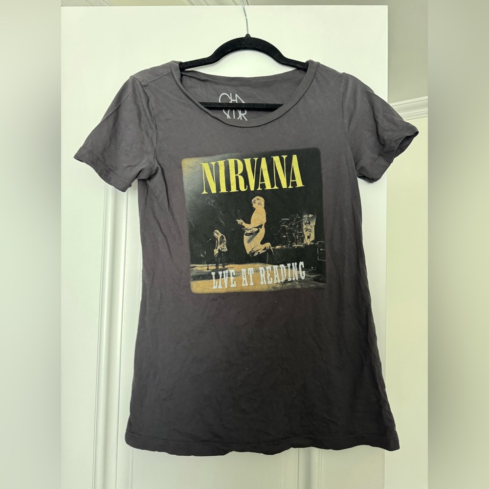Chaser Gray and Yellow Fitted Graphic T-Shirt